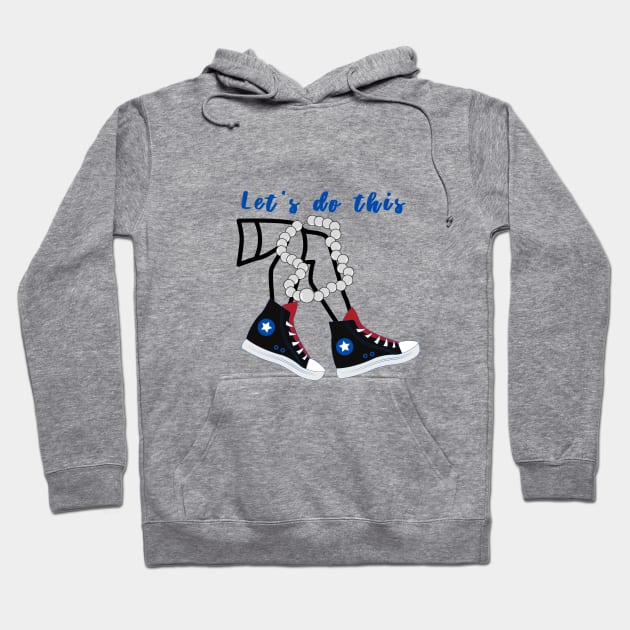 Chucks and Pearls/ Kamala Harris Hoodie by Rebecca Abraxas - Brilliant Possibili Tees